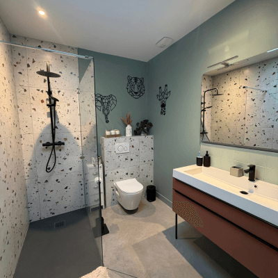 Après projet, rénovation d'une salle de bain