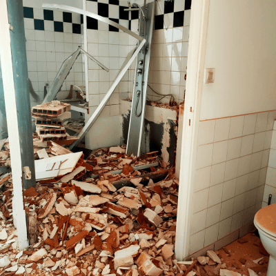 Avant projet, démolition d'une salle de bain
